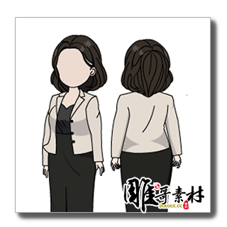 现代女性站坐跪背面带走路和多种动作组合06【版权素材】