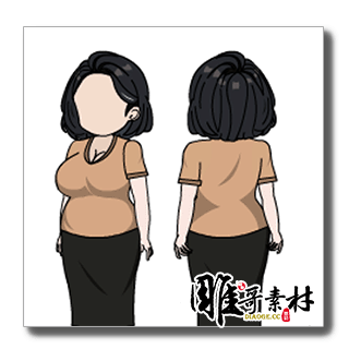 现代女性站坐跪背面带走路和多种动作组合05【版权素材】